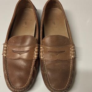 Polo Ralph Lauren Men's Brown Leather Loafers size 9